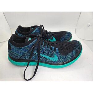 Nike Free 4.0 Flyknit Shoes Women's 8.5 Teal Running Athletic Barefoot Sneakers